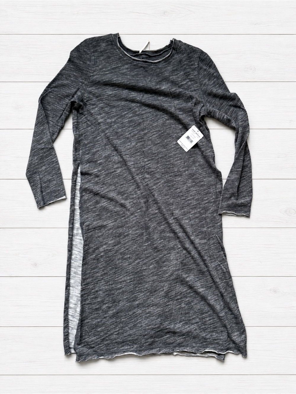 Free People Women's Long Sleeve Heather Gray Dress Tunic BNWT